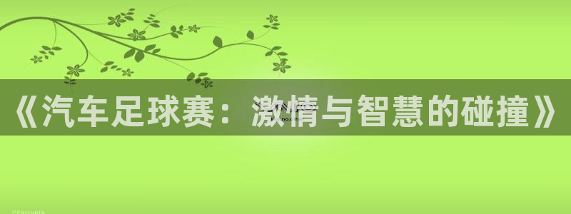 《汽车足球赛：激情与智慧的碰撞》
